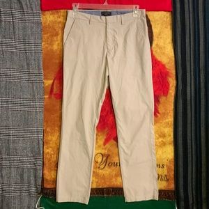 BANANA REPUBLIC-men’s beige pin stripe ‘KENTFIELD’ stretch chino dress pants